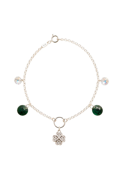 Pulsera Fortuna Plata 925 Cristal Swarovski® Emerald