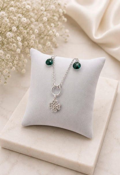 Pulsera Fortuna Plata 925 Cristal Swarovski® Emerald