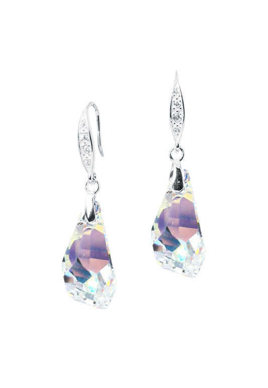 Aros Sofia Plata 925 Cristal Swarovski® Aurora Boreal