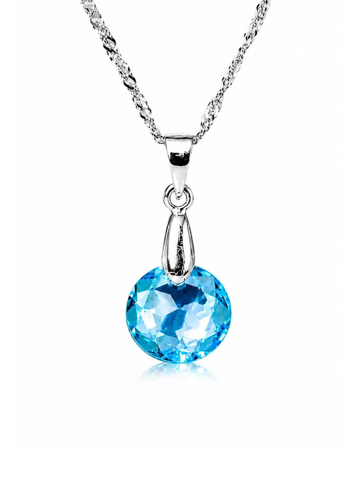 Collar Gran Gracia Plata 925 Cristal Swarovski® Aquamarine