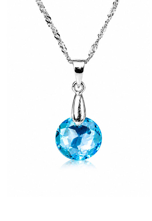 Collar Gran Gracia Plata 925 Cristal Swarovski® Aquamarine