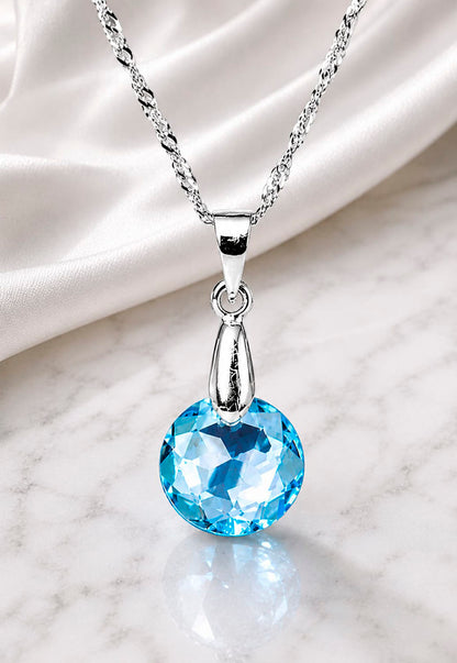 Collar Gran Gracia Plata 925 Cristal Swarovski® Aquamarine