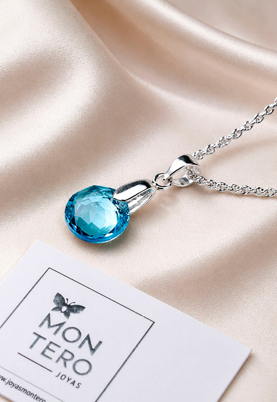 Collar Gran Gracia Plata 925 Cristal Swarovski® Aquamarine