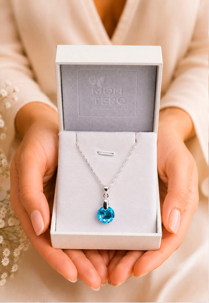 Collar Gran Gracia Plata 925 Cristal Swarovski® Aquamarine