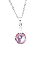 Collar Gracia Plata 925 Cristal Genuino Light Rose