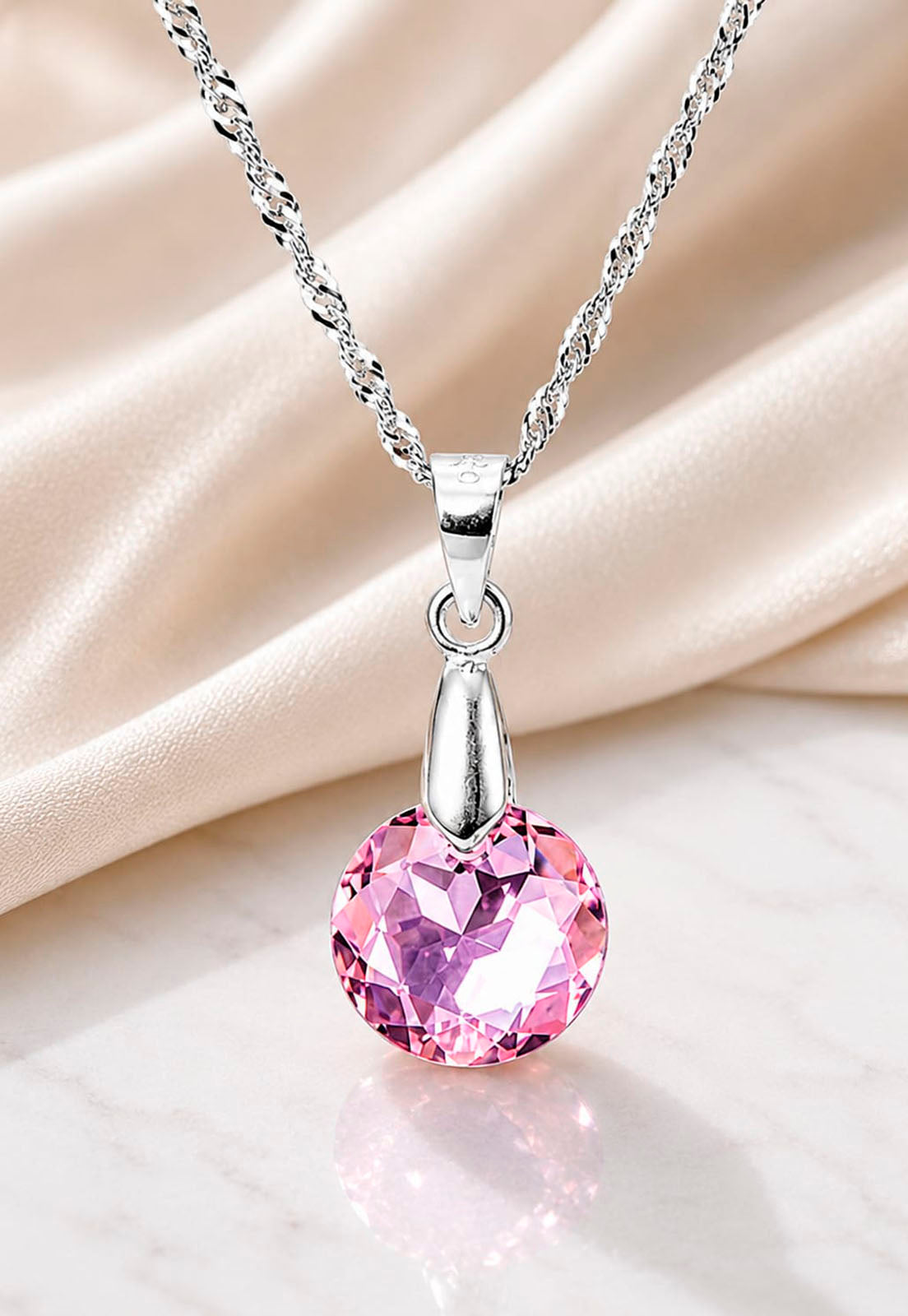 Collar Gracia Plata 925 Cristal Swarovski® Light Rose