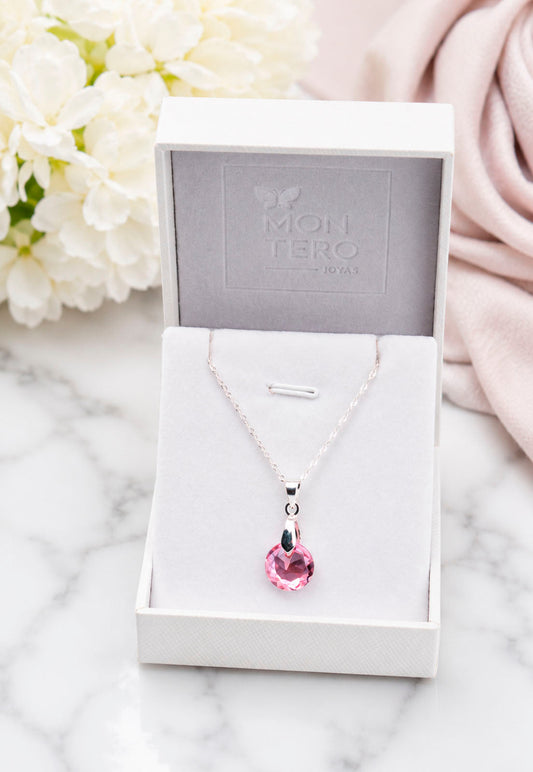 Collar Gracia Plata 925 Cristal Swarovski® Light Rose
