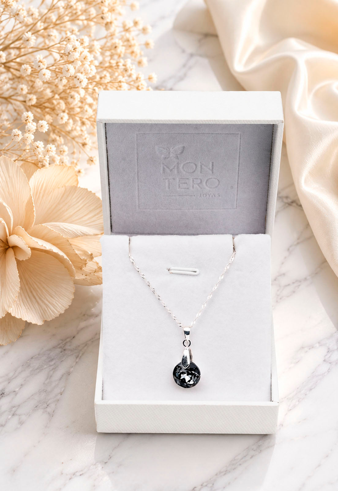 Collar Gran Gracia Plata 925 Cristal Swarovski® Silver Night