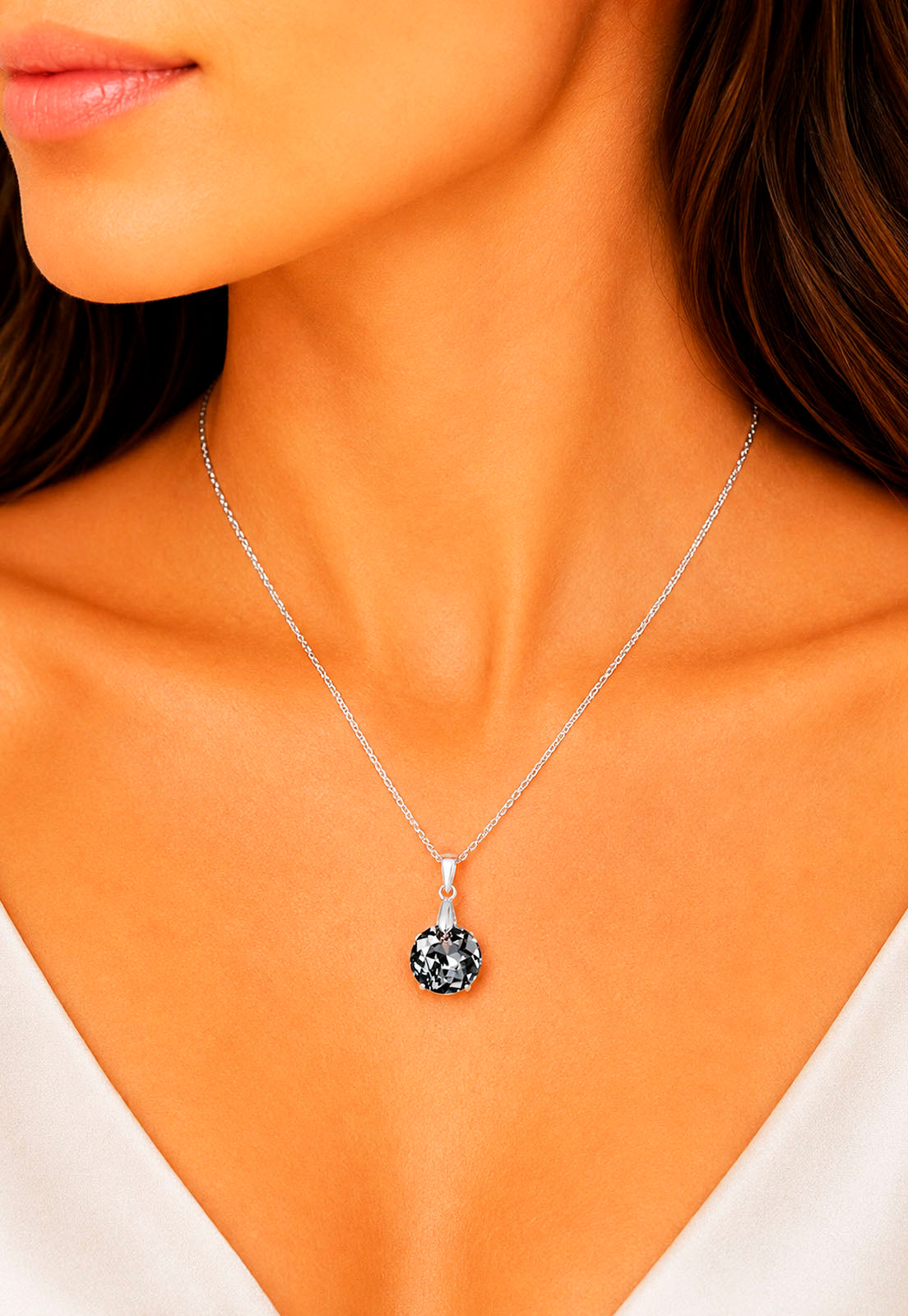 Collar Gran Gracia Plata 925 Cristal Swarovski® Silver Night