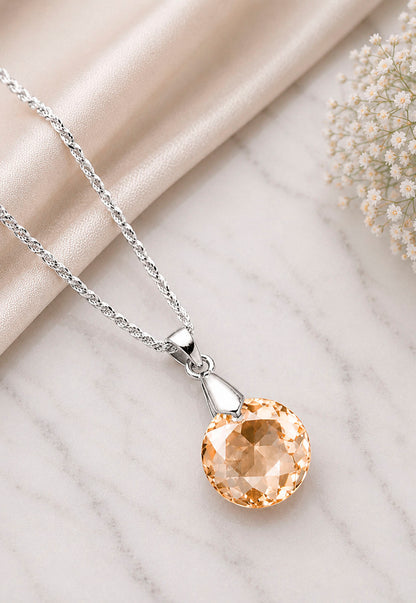 Collar Gracia Plata 925 Cristal Swarovski® Golden Shadow