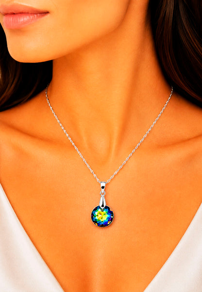 Collar Gracia Plata 925 Cristal Swarovski® Vitral Medium