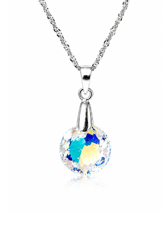 Collar Gran Gracia Plata 925 Cristal Swarovski® Aurora Boreal