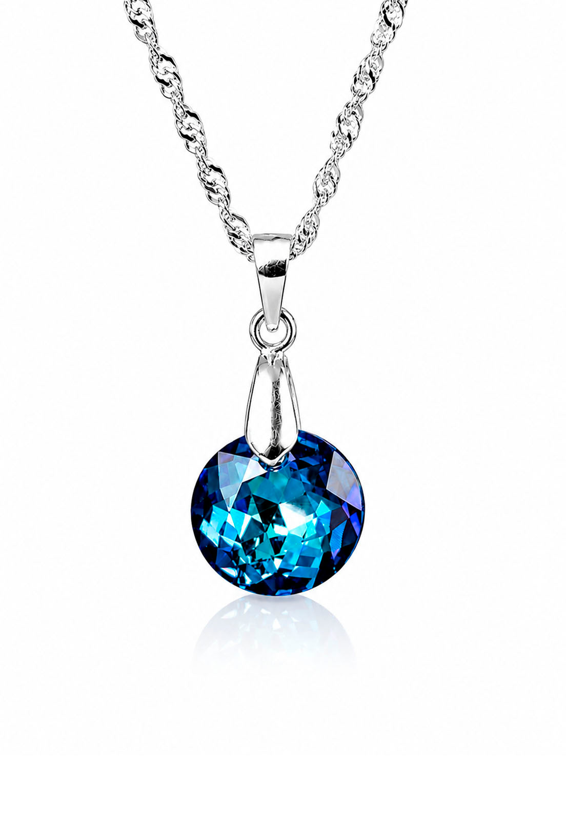 Collar Gracia Plata 925 Cristal Swarovski® Bermuda Blue