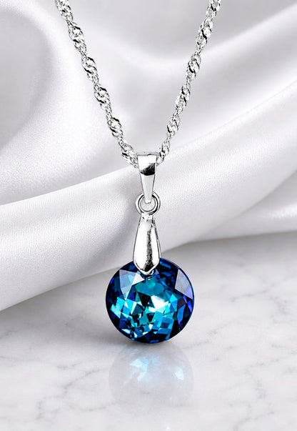 Collar Gracia Plata 925 Cristal Swarovski® Bermuda Blue