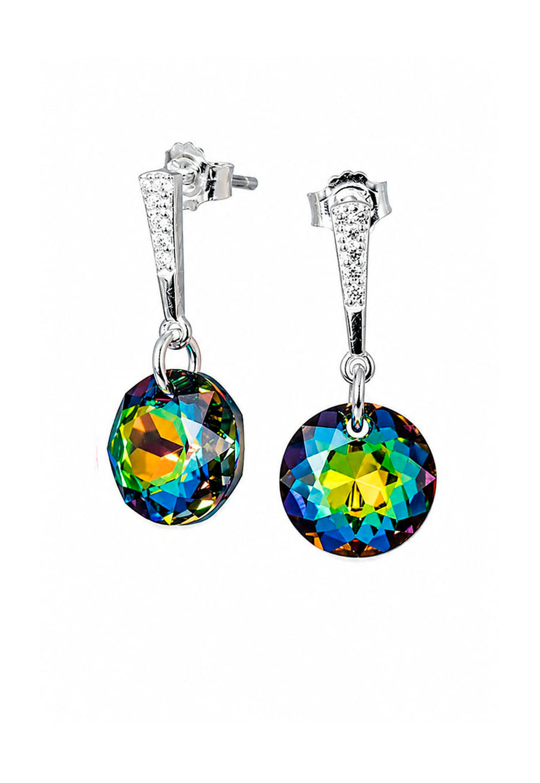 Aros Gracia Plata 925  Cristal Swarovski® Vitral Medium