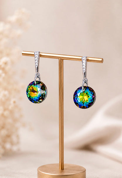 Aros Gracia Plata 925  Cristal Swarovski® Vitral Medium