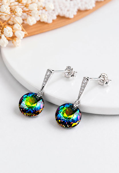 Aros Gracia Plata 925  Cristal Swarovski® Vitral Medium