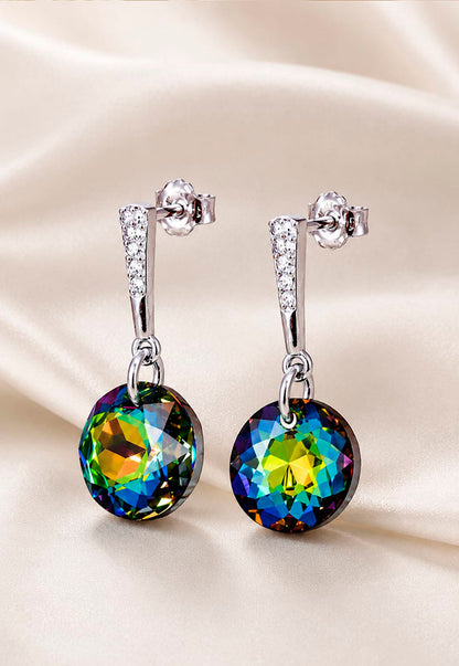 Aros Gracia Plata 925  Cristal Swarovski® Vitral Medium