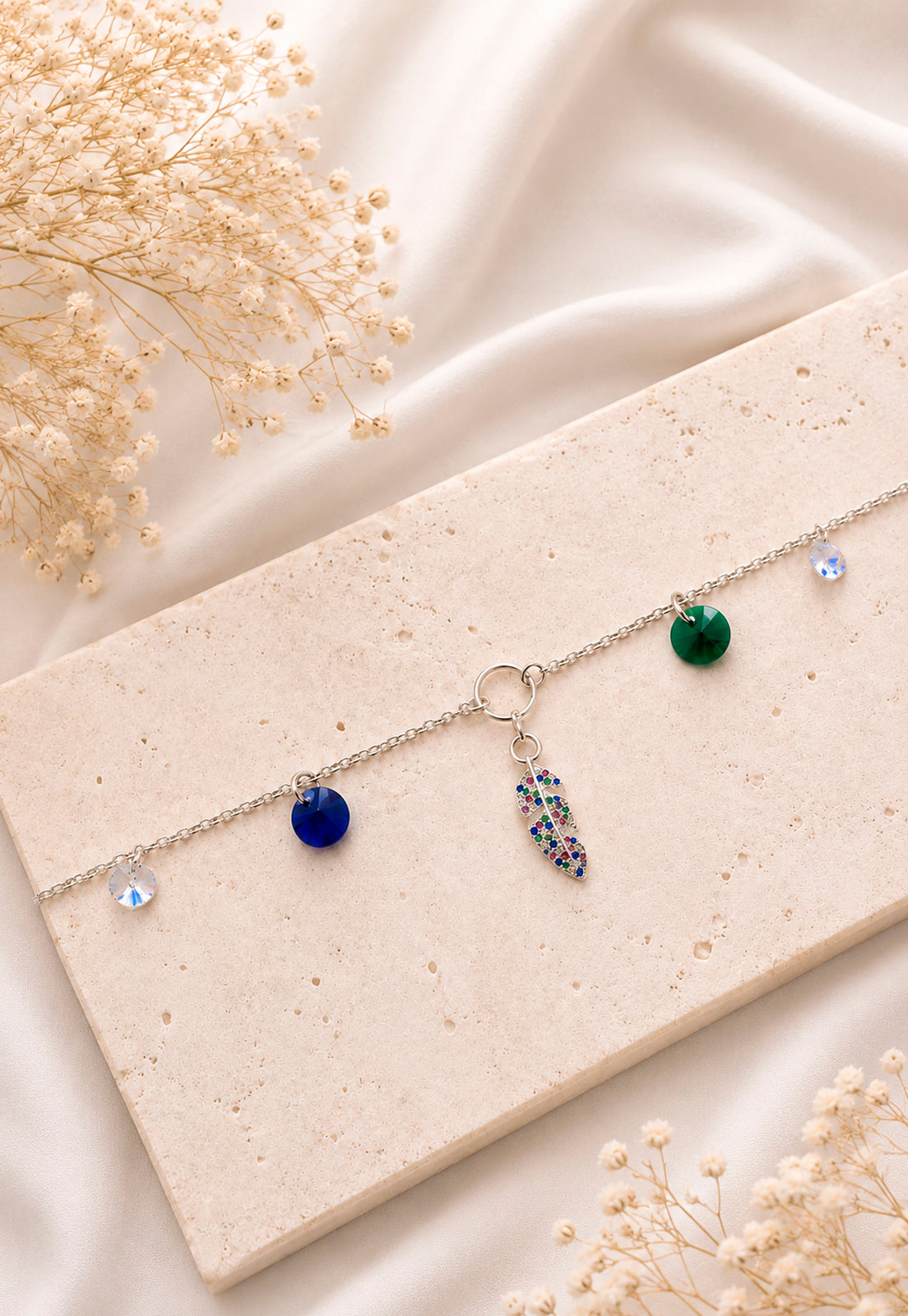 Pulsera Elena Plata 925 Cristal Swarovski® Emerald