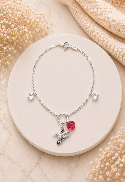 Pulsera Colibri Plata 925 Cristal Swarovski® Siam