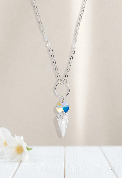 Collar Mystic Plata Italiana 925 y Cristales Genuinos