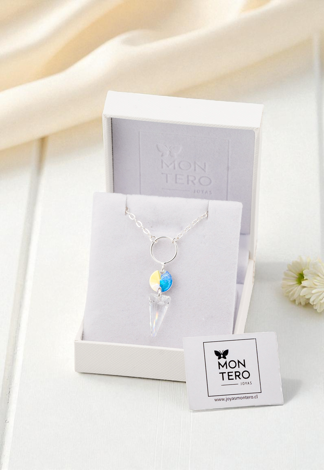 Collar Mystic Plata Italiana 925 y Cristales Genuinos