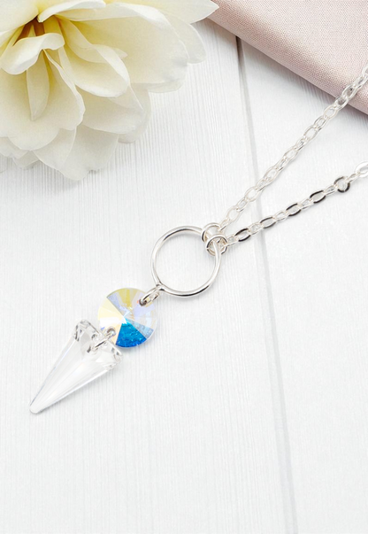 Collar Mystic Plata Italiana 925 y Cristales Genuinos