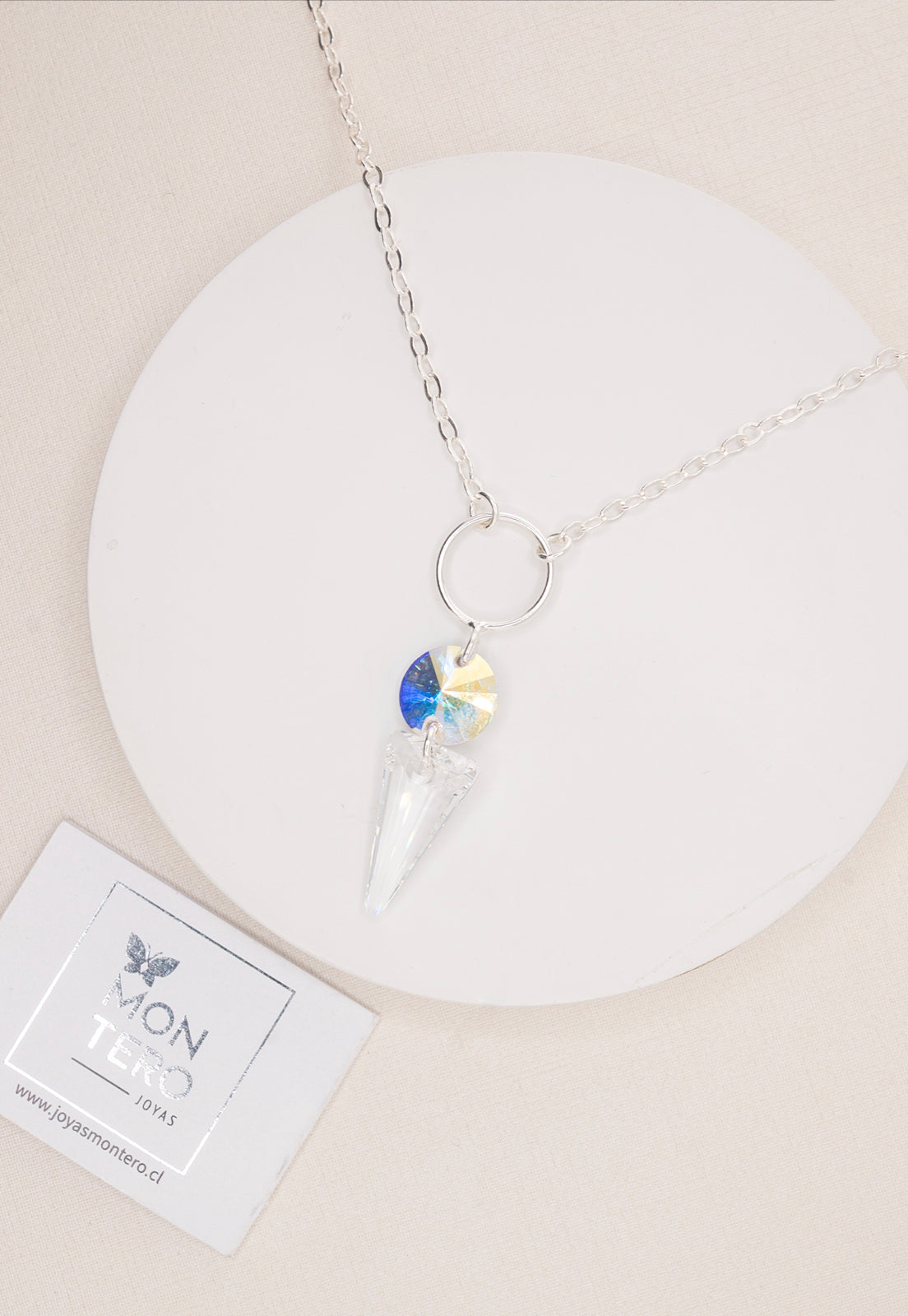 Collar Mystic Plata Italiana 925 y Cristales Genuinos