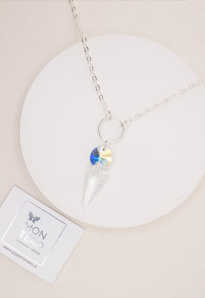 Collar Mystic Plata Italiana 925 y Cristales Genuinos