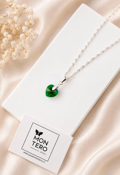 Collar Romance Plata 925 Cristal Swarovski® Emerald