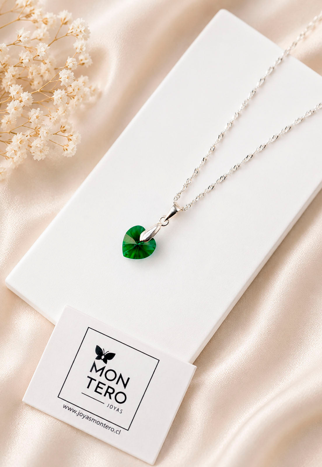 Collar Romance Plata 925 Cristal Swarovski® Emerald
