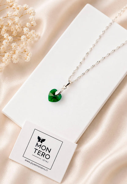 Collar Romance Plata 925 Cristal Swarovski® Emerald