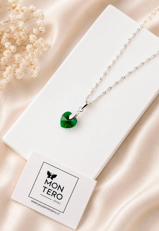 Collar Romance Plata 925 Cristal Swarovski® Emerald