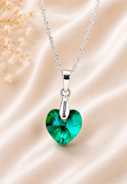 Collar Romance Plata 925 Cristal Swarovski® Emerald