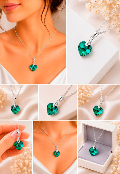 Collar Romance Plata 925 Cristal Swarovski® Emerald