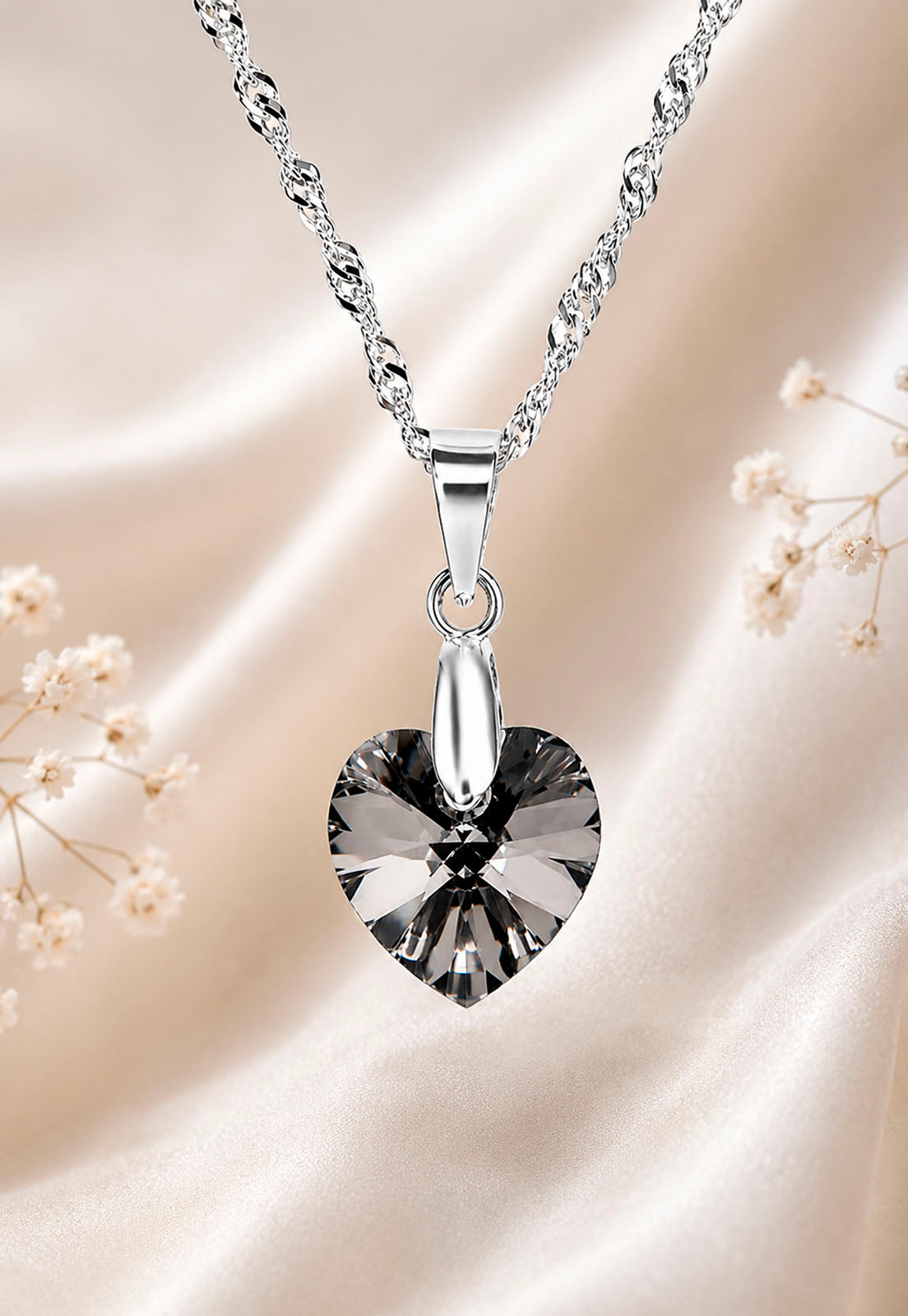 Collar Romance Plata 925 Cristal Swarovski® Silver Night