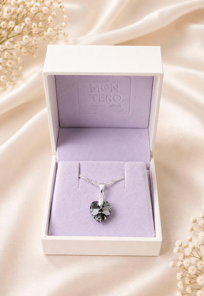 Collar Romance Plata 925 Cristal Swarovski® Silver Night