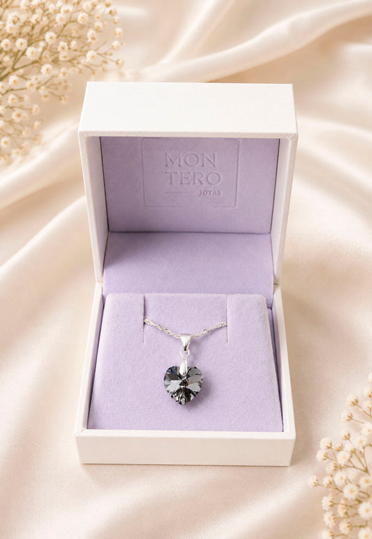 Collar Romance Plata 925 Cristal Swarovski® Silver Night