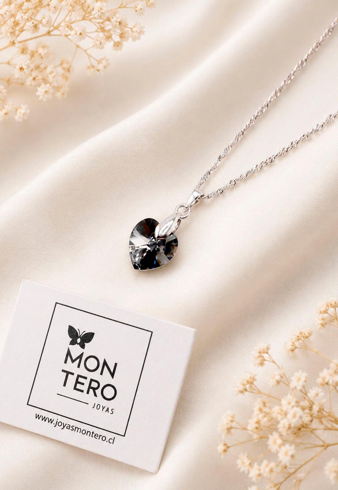 Collar Romance Plata 925 Cristal Swarovski® Silver Night