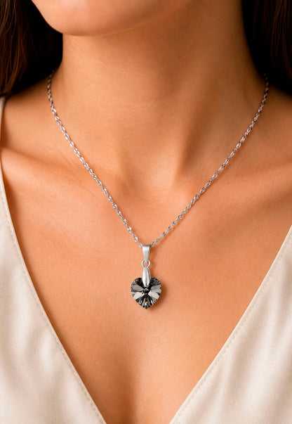 Collar Romance Plata 925 Cristal Swarovski® Silver Night