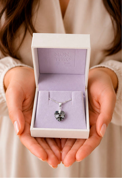 Collar Romance Plata 925 Cristal Swarovski® Silver Night