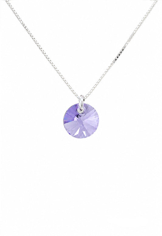 Collar Punto de Luz Plata 925 Cristal Swarovski® Violet