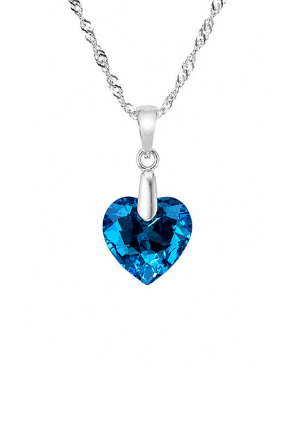 Collar Amor Plata 925 Cristal Swarovski® Aquamarine