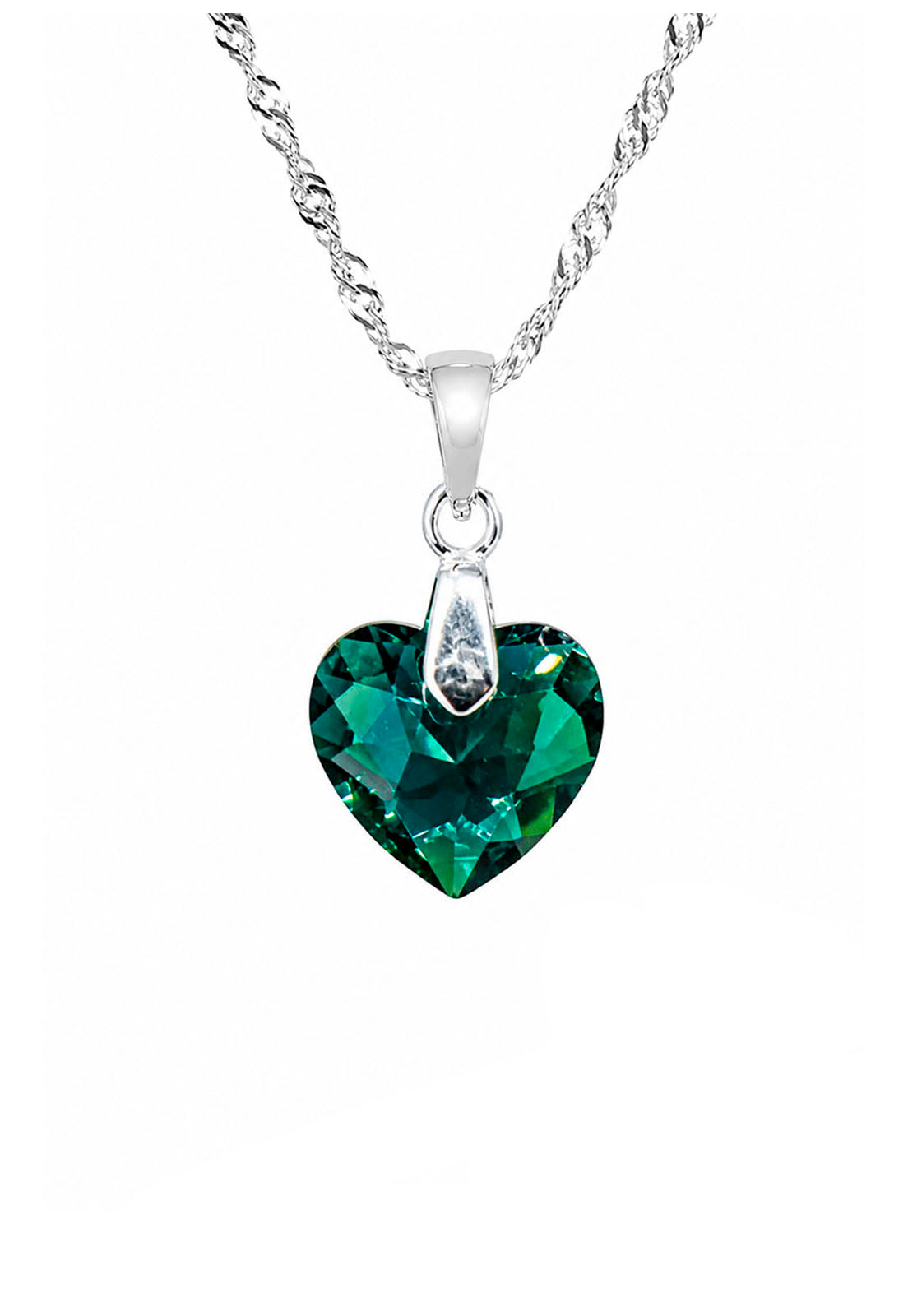 Collar Amor Plata 925 Cristal Swarovski® Emerald