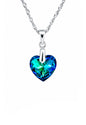 Collar Amor Plata 925 Cristal Swarovski® Bermuda Blue
