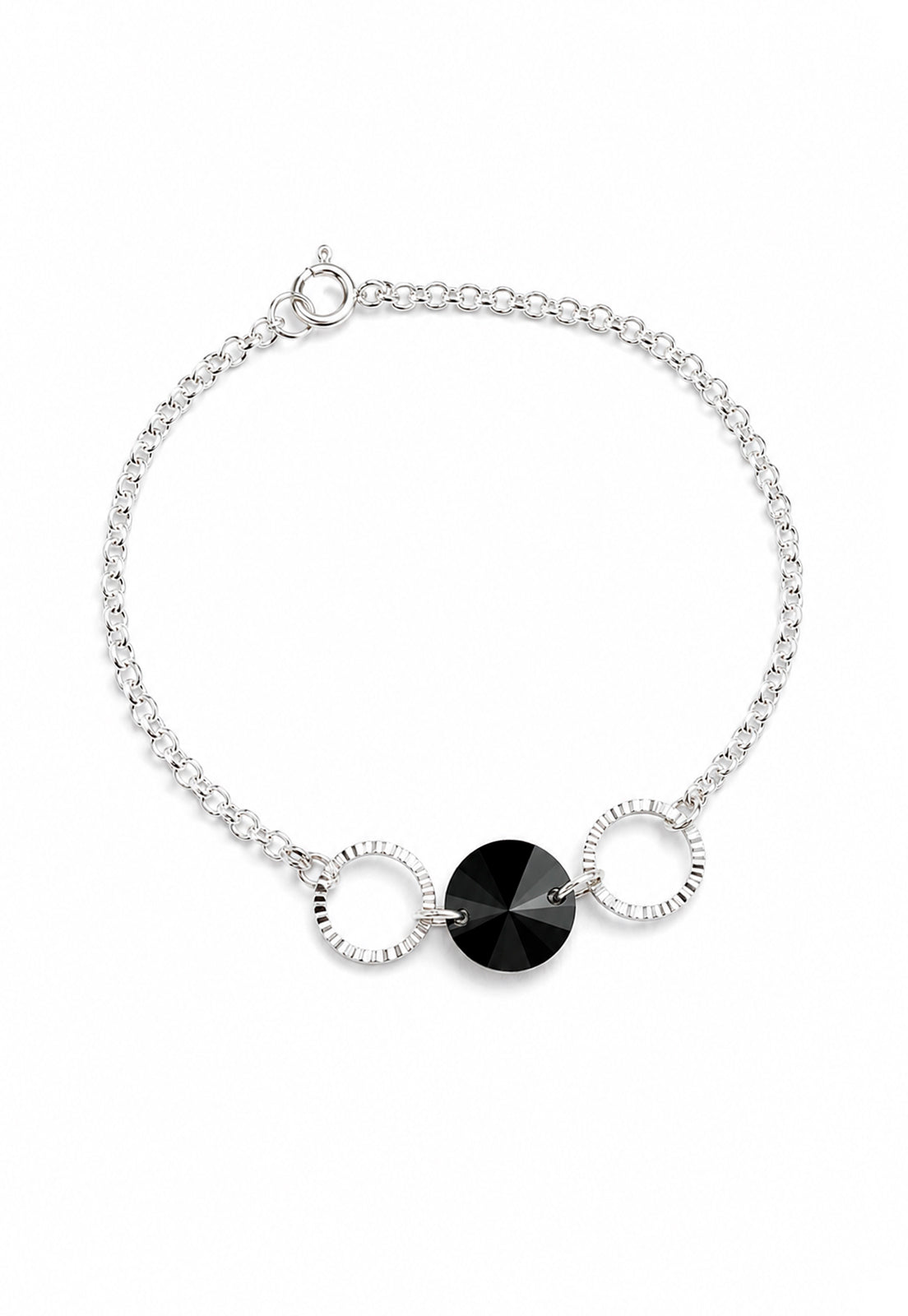 Pulsera Rafaela Plata 925 Cristal Swarovski® Jet