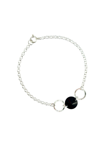Pulsera Rafaela Plata 925 Cristal Swarovski® Jet