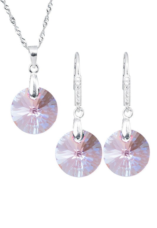 Conjunto Madrid Plata 925 Cristal Swarovski® Light Rose