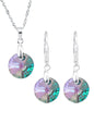 Conjunto Madrid Plata 925 Cristal Swarovski® Paradise Shinne