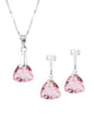 Aros Camila Plata 925  Cristal Genuino Light Rose